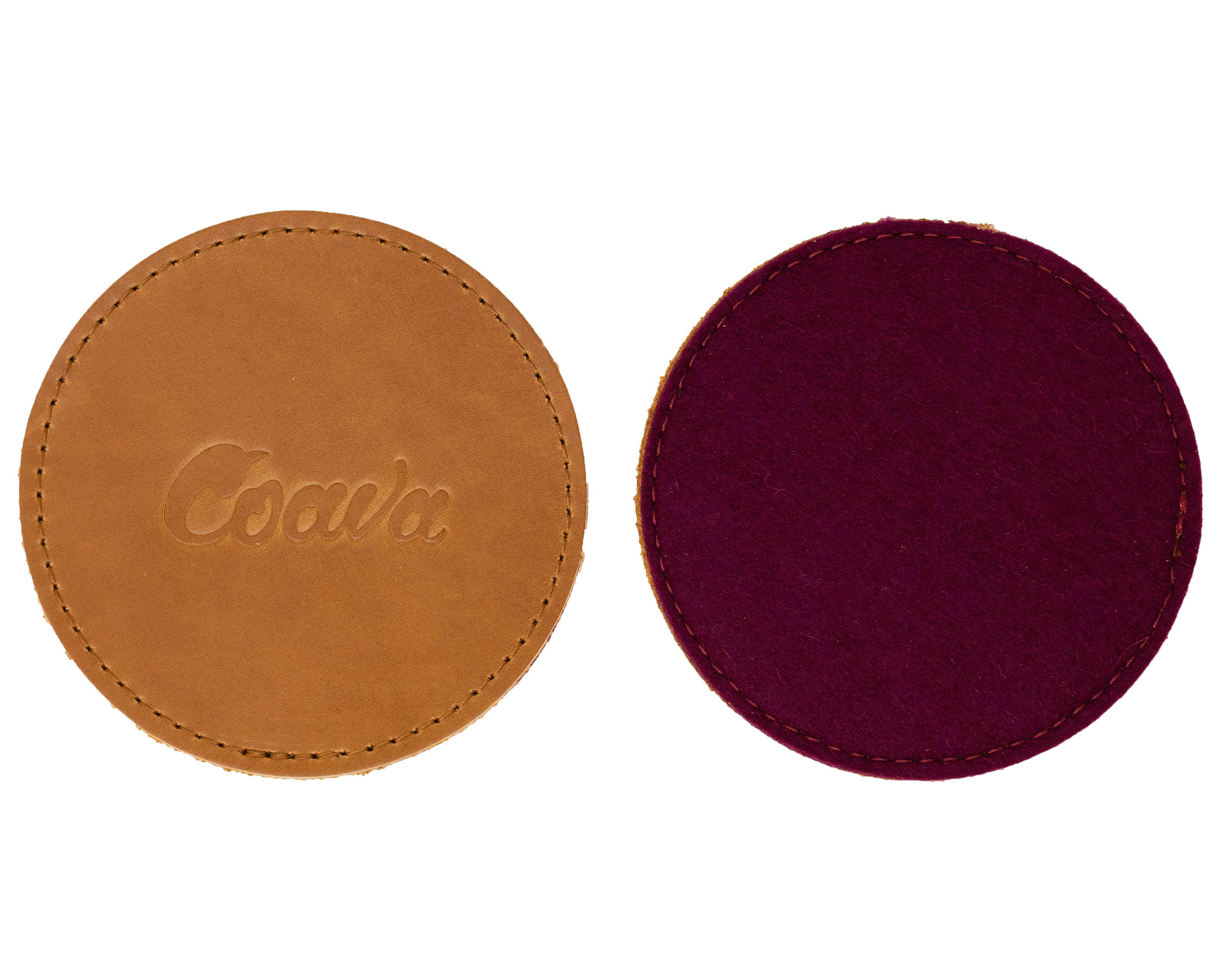 Artisan Leather Coaster Set - Image 3